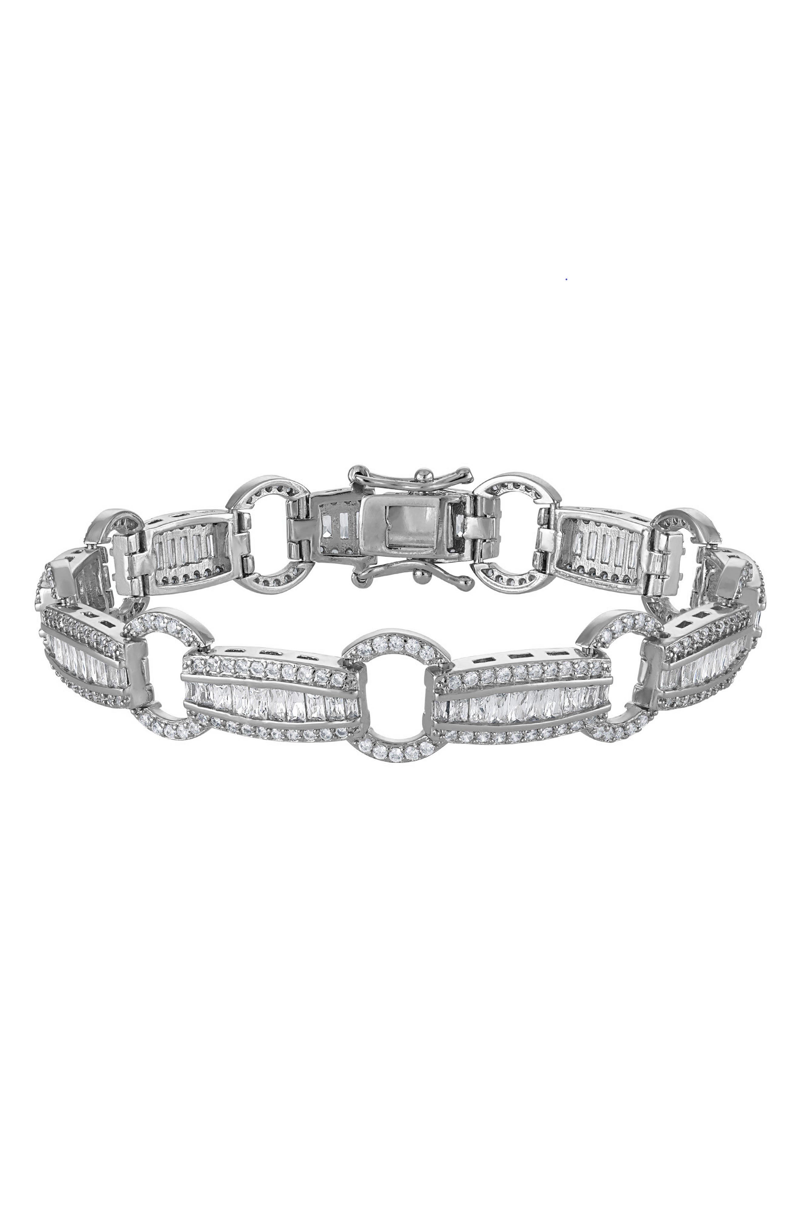 FZN Chain Link Cubic Zirconia Bracelet
