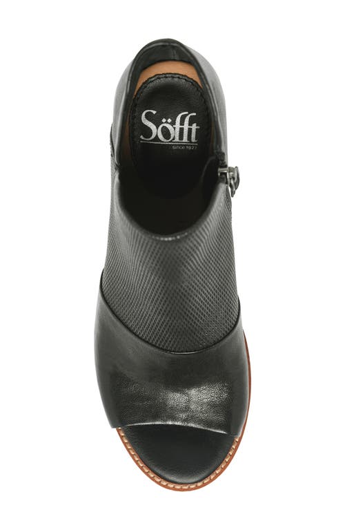 Söfft Molly Open Toe Bootie In Black