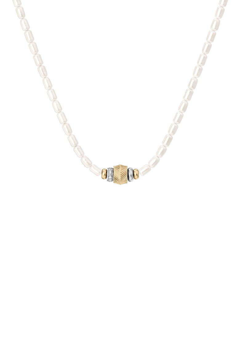Harlow Pav Rondelle Imitation Pearl Necklace, Alternate, color, MULTI