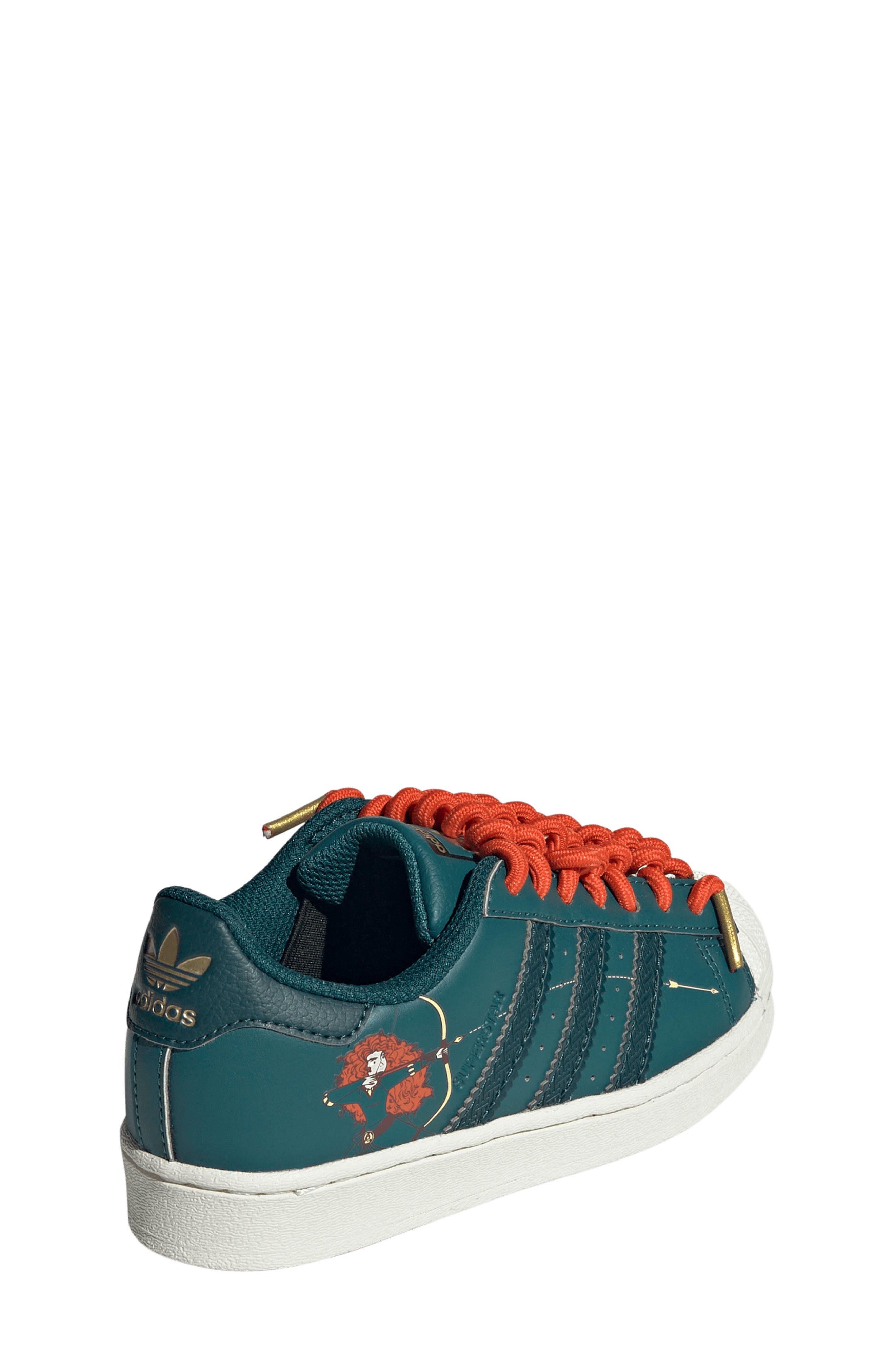 adidas x Disney Kids' Princess Merida Superstar Sneaker, Alternate, color, 