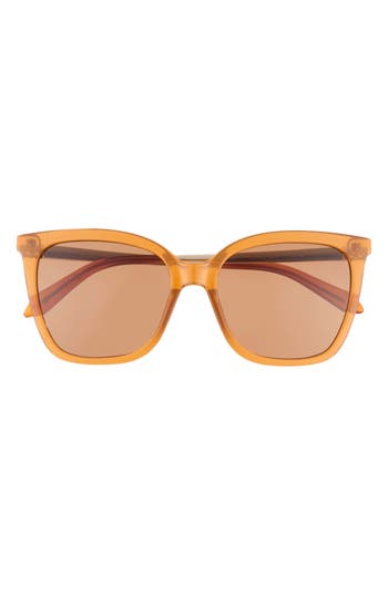 Quay 56mm Video On Square Sunglasses In Brown/brown Lens