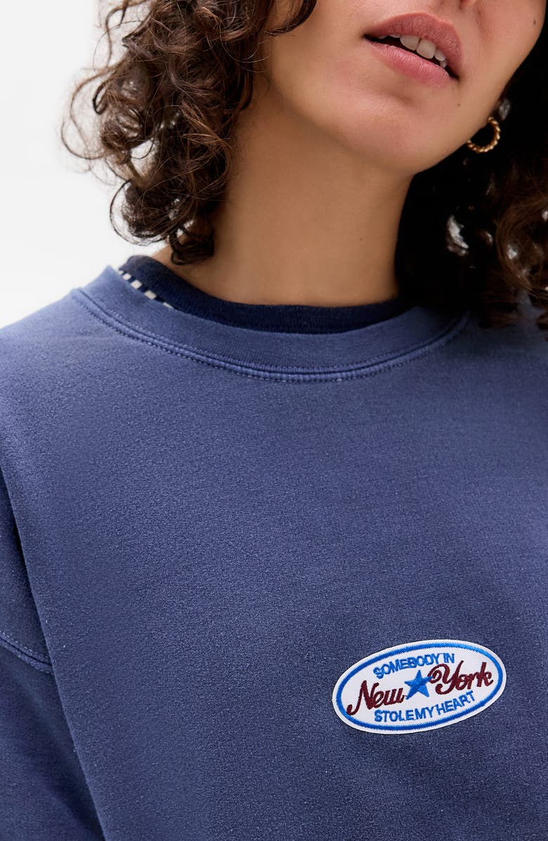 BDG Urban Outfitters New York Badge Sweatshirt, Alternate, color, Blue