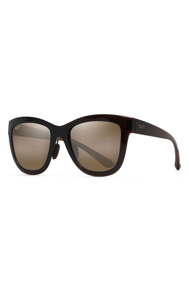 Maui Jim Anuenue 52mm PolarizedPlus2<sup
®</sup
 Sunglasses, Alternate, color, Translucent Rootbeer/Bronze