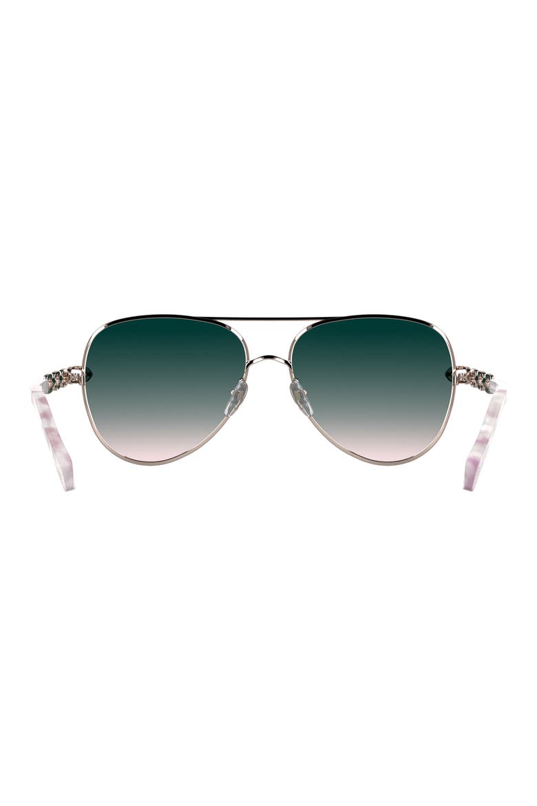 Korinne 61mm Gradient Aviator Sunglasses, Alternate, color, ROSE