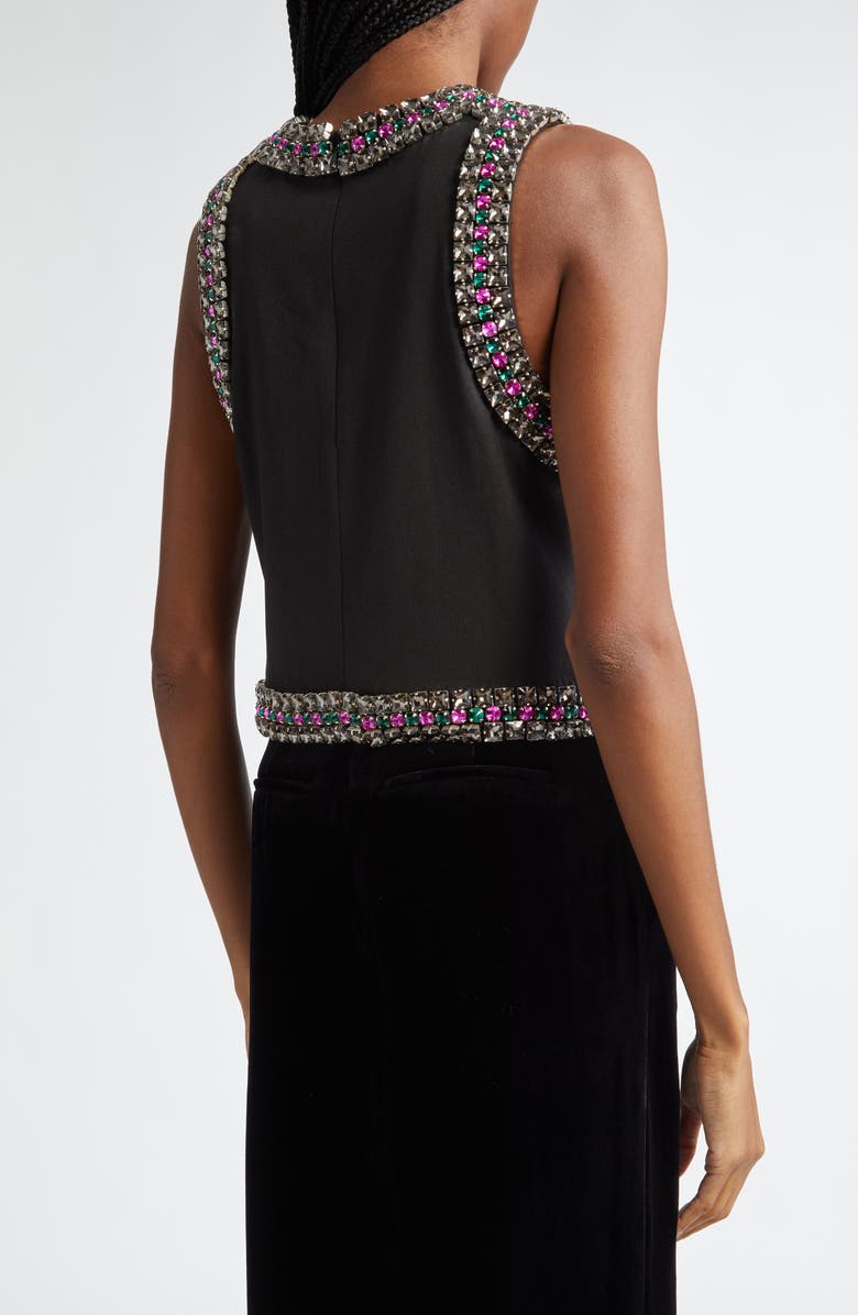 L'AGENCE Bastia Embellished Trim Crop Tank, Alternate, color, 