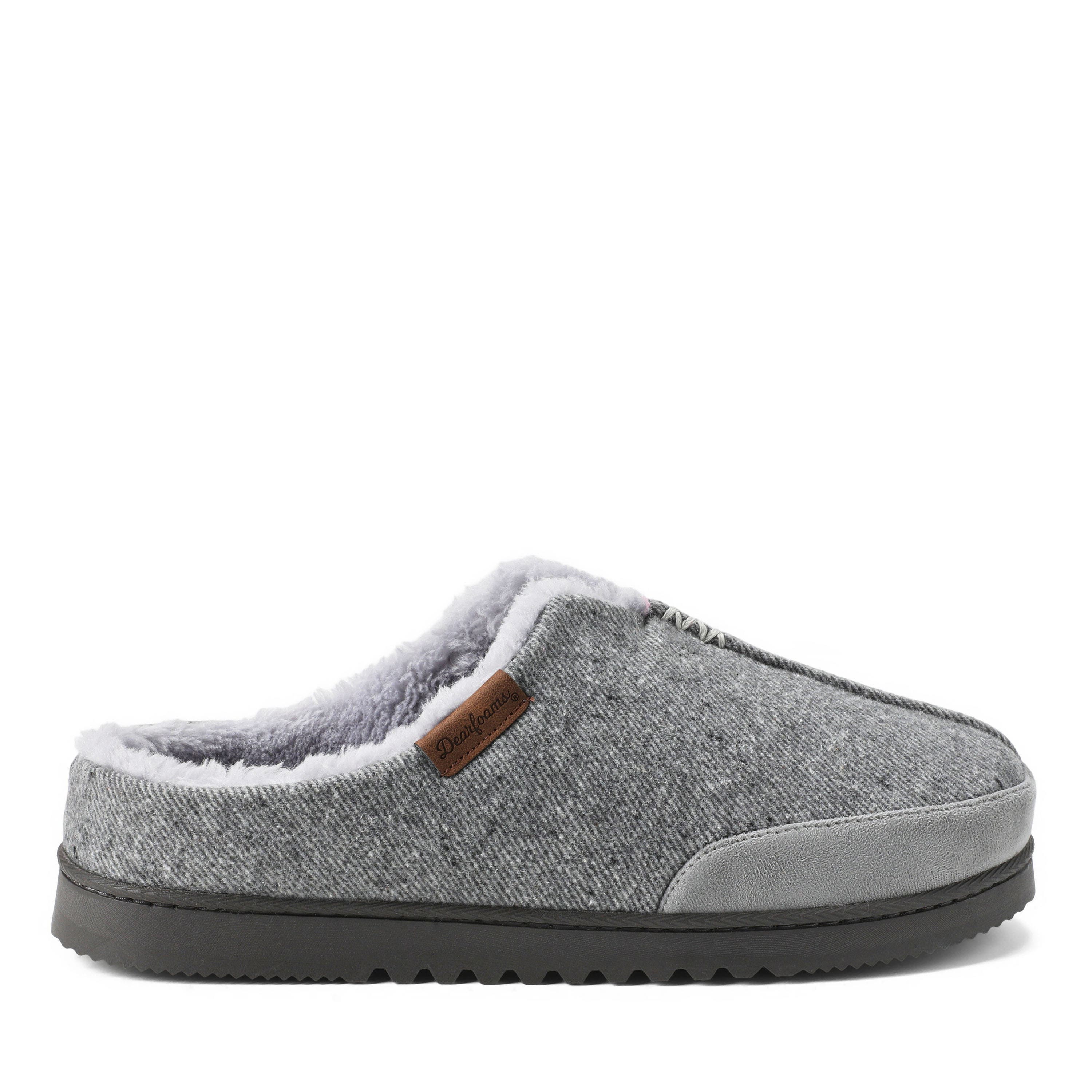 Aldan Notch Clog Slippers, Alternate, color, HEATHER GREY