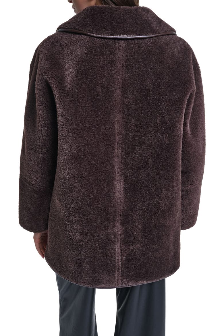 Reversible Faux Shearling Coat, Alternate, color, JAVA