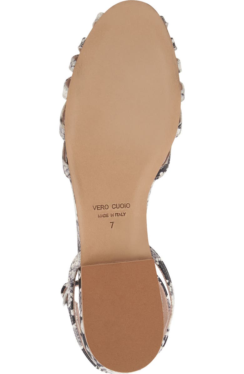 Bruno Magli Marta Ankle Strap Sandal, Alternate, color, Black/ White Snake