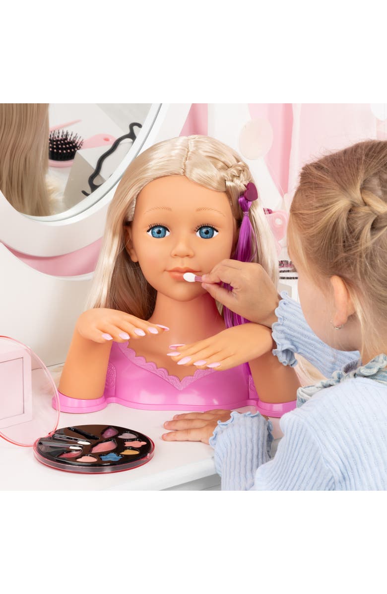 Bayer Design Charlene Magic Nails, Blonde, Doll Styling Head, 10.5 Inches, Kids 3+, Alternate, color, Multicolored