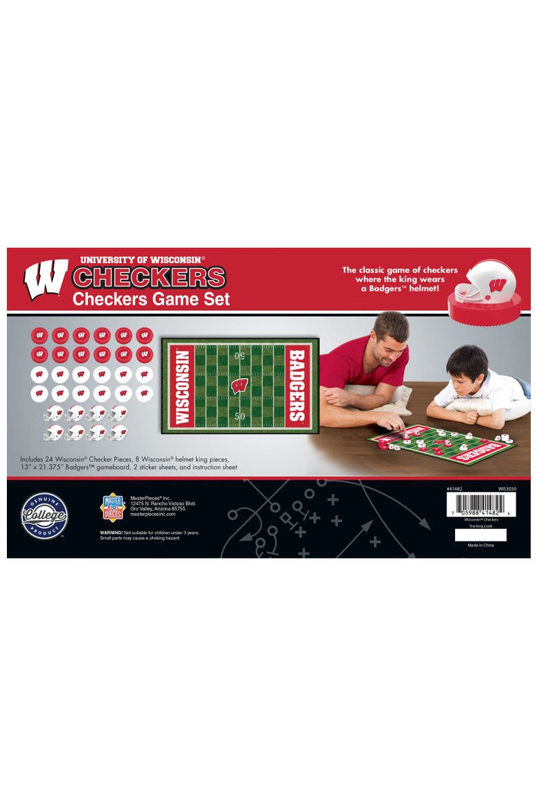 Wisconsin Badgers Checkers Board Game, Alternate, color, Multicolor