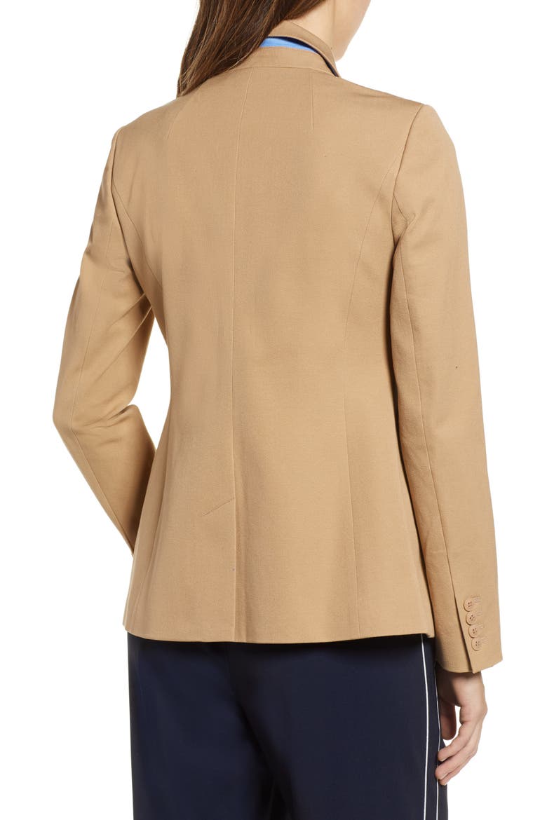Stretch Cotton Twill Blazer, Alternate, color, TAN TANNIN
