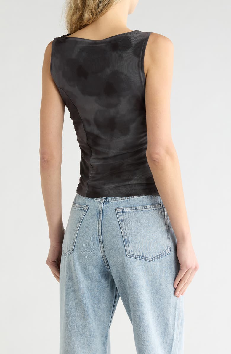 rag & bone Sliced Mesh Tank, Alternate, color, Dark Grey