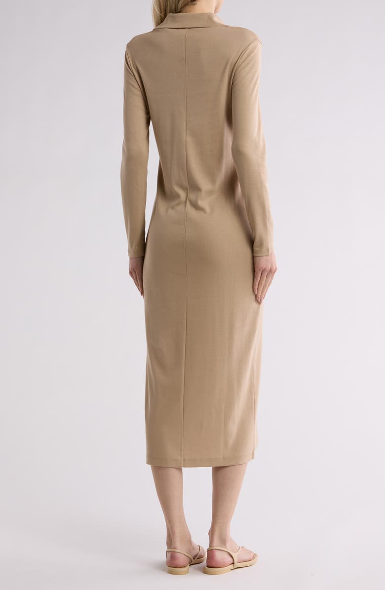 Vince Long Sleeve Polo Dress, Alternate, color, Fauna