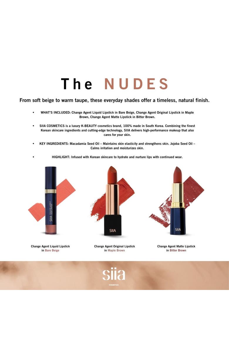 Siia Cosmetics 3-Pc. The Nudes Set, Alternate, color, 