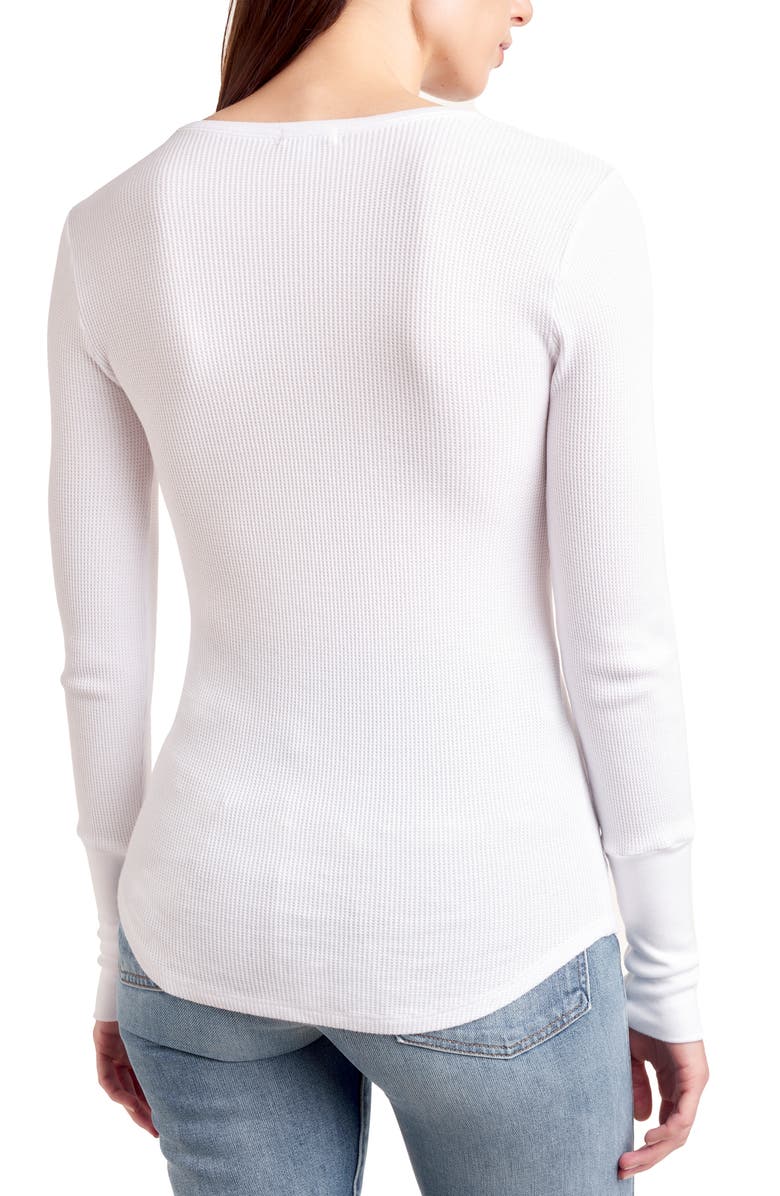Splendid Classic Thermal Henley, Alternate, color, White