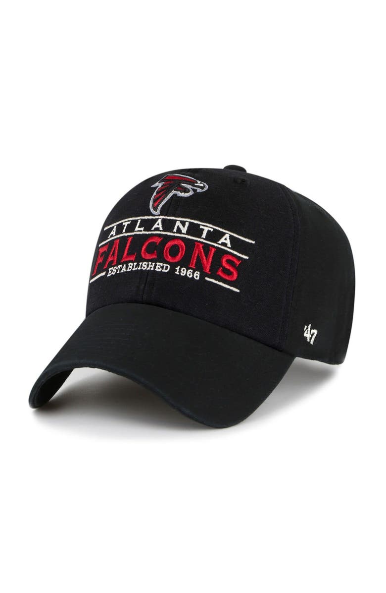 '47 Men's '47  Black Atlanta Falcons Vernon Clean Up Adjustable Hat, Main, color, 