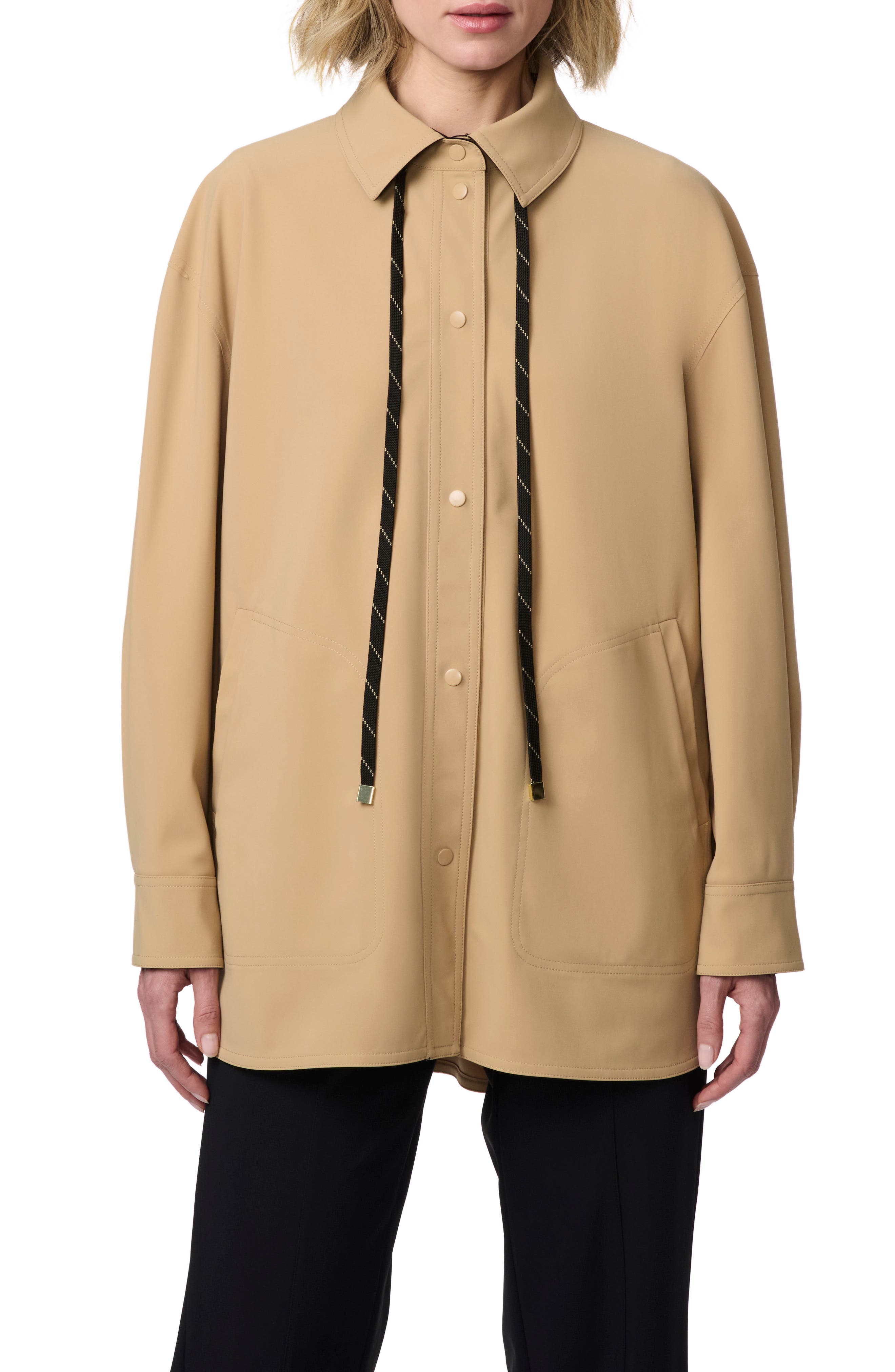 Stretch Gabardine Shacket