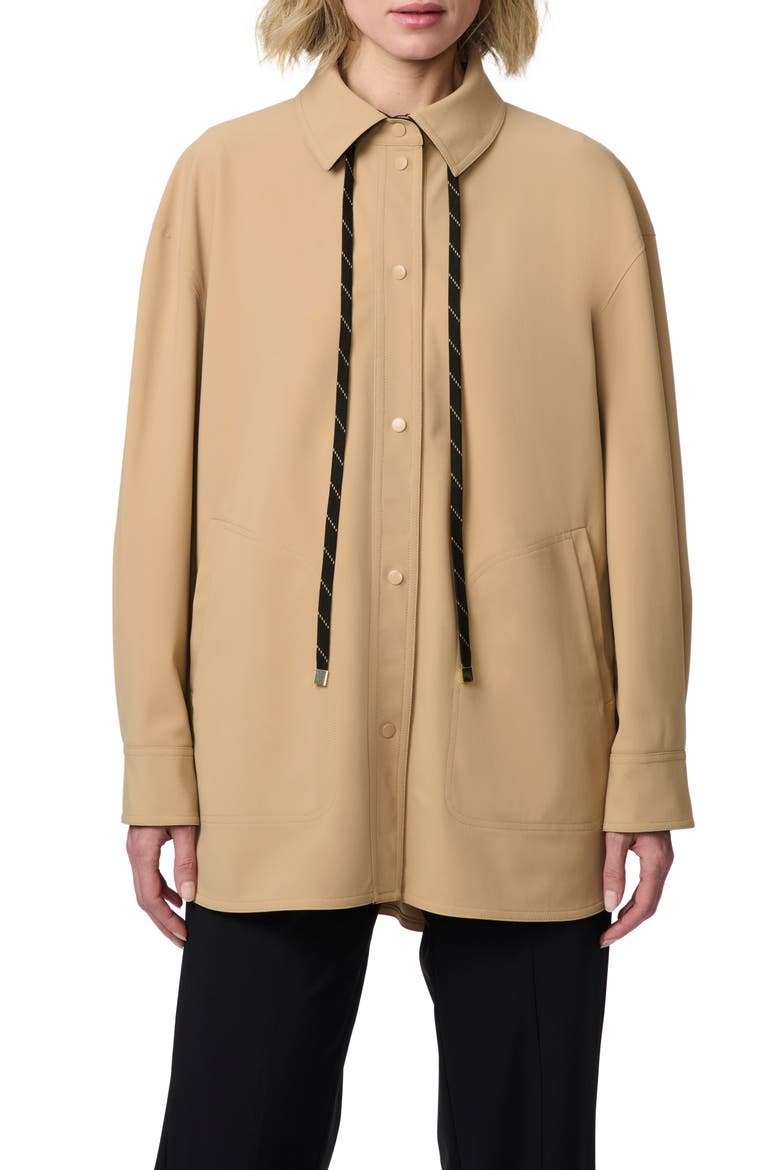 Stretch Gabardine Shacket, Main, color, TAN