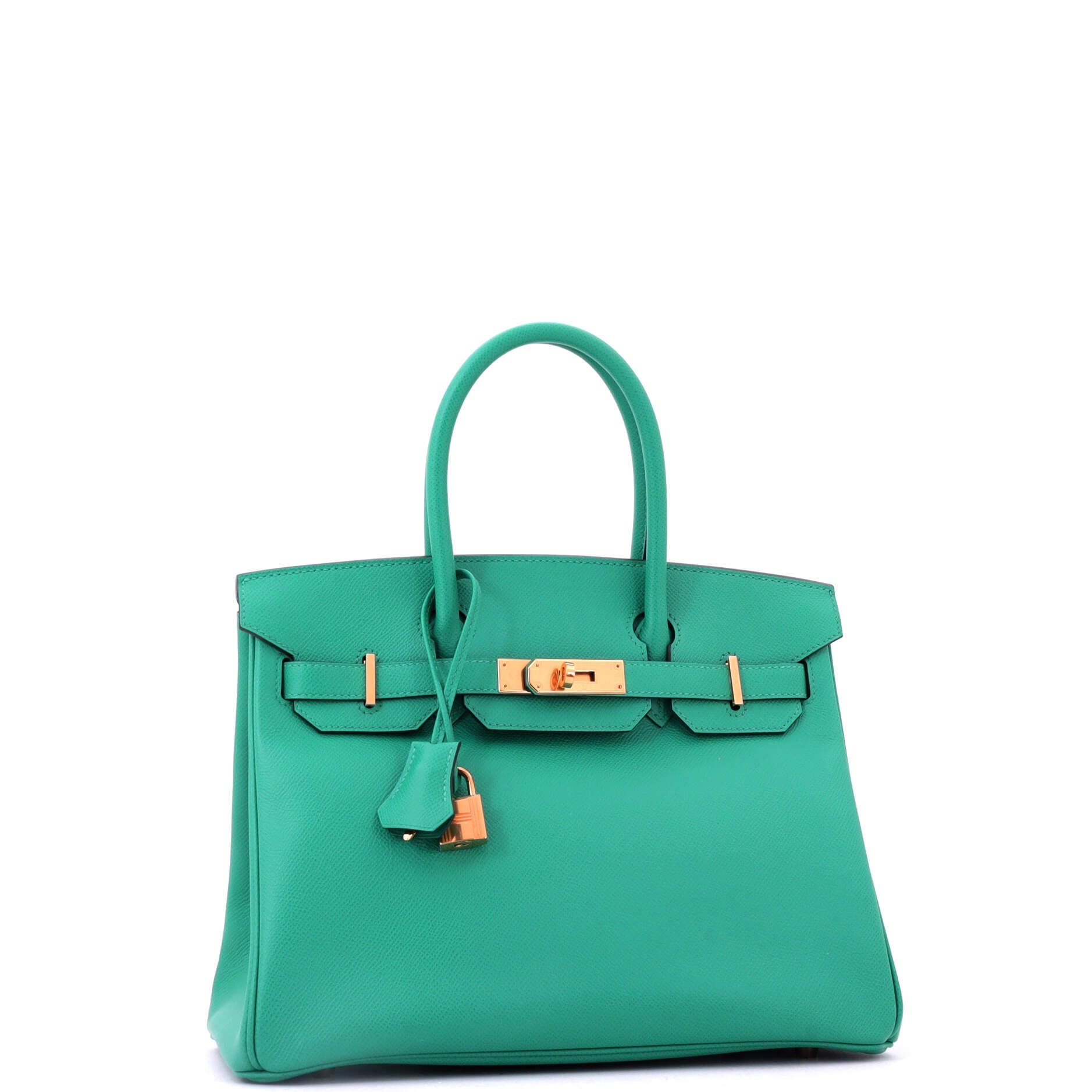 Pre-Owned Hermes Birkin Handbag Green Epsom with Gold Hardware 30, Alternate, color, Vert Verone