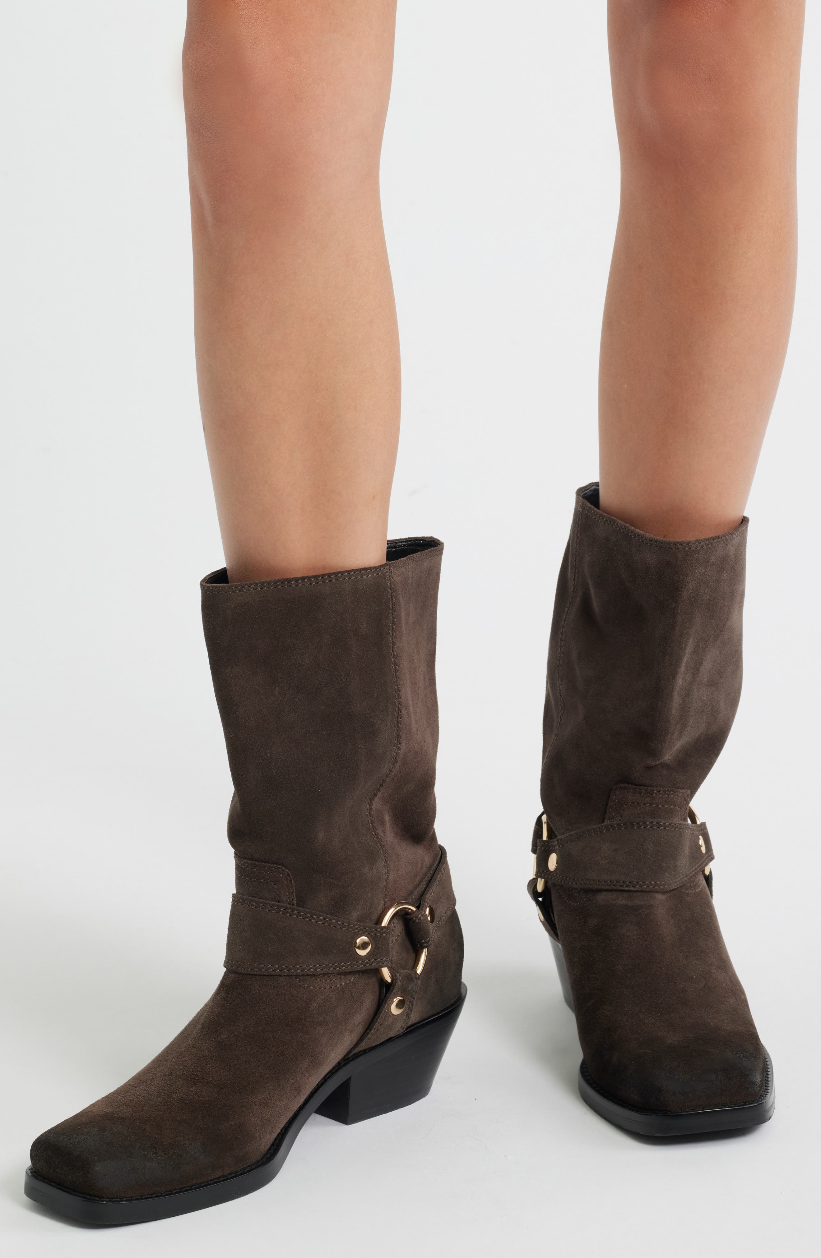 Nordstrom Motobella Moto Boot, Alternate, color, Brown Stone Dark