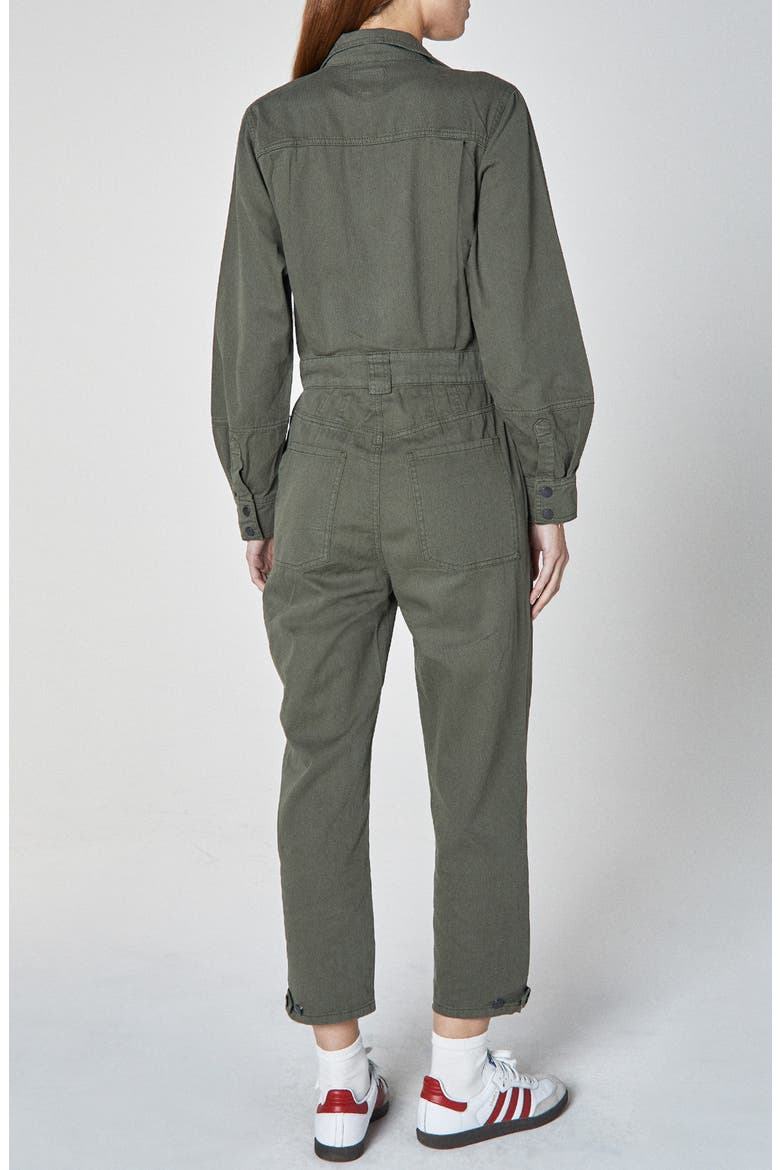 Janna Long Sleeve Cotton Utility Jumpsuit, Alternate, color, KELP