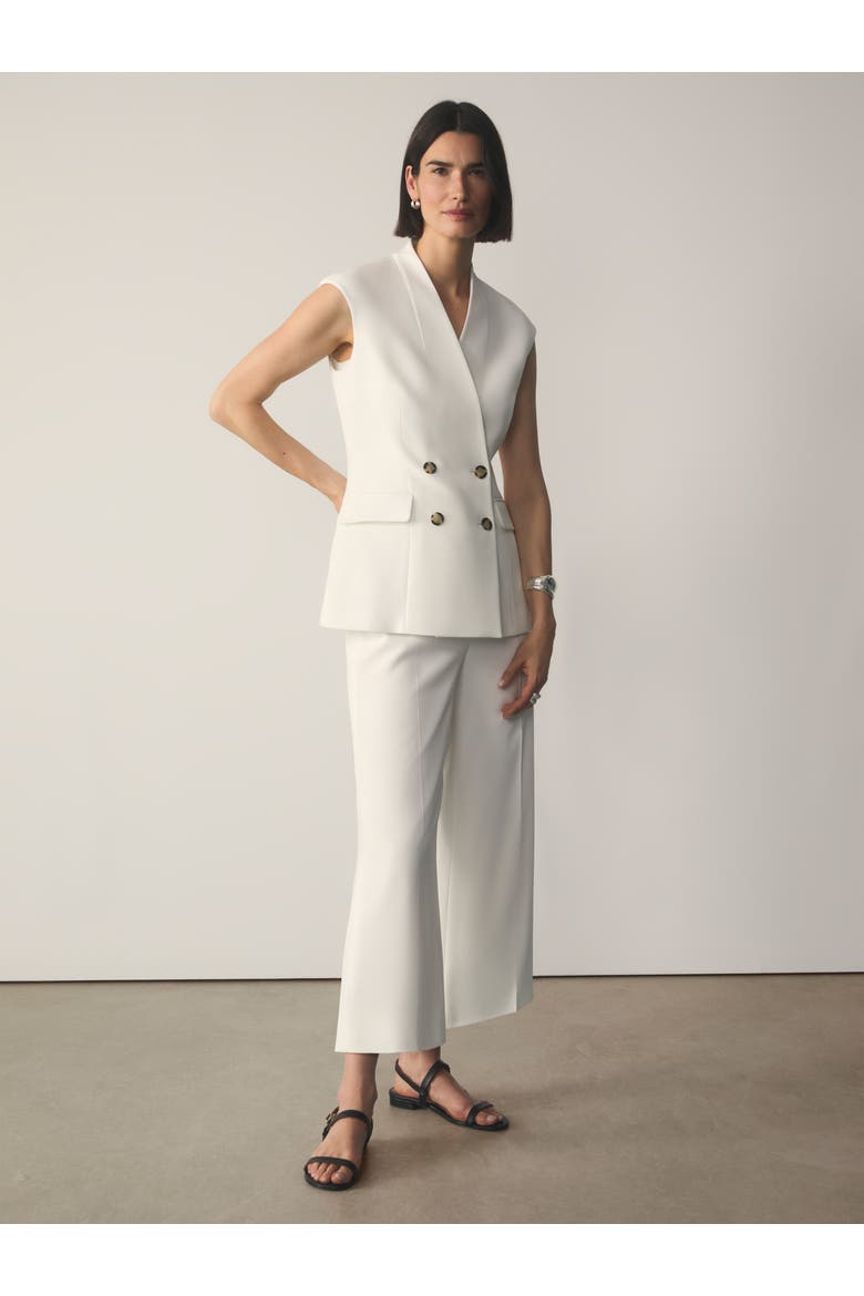Double-Breasted Sleeveless Waistcoat, Alternate, color, White