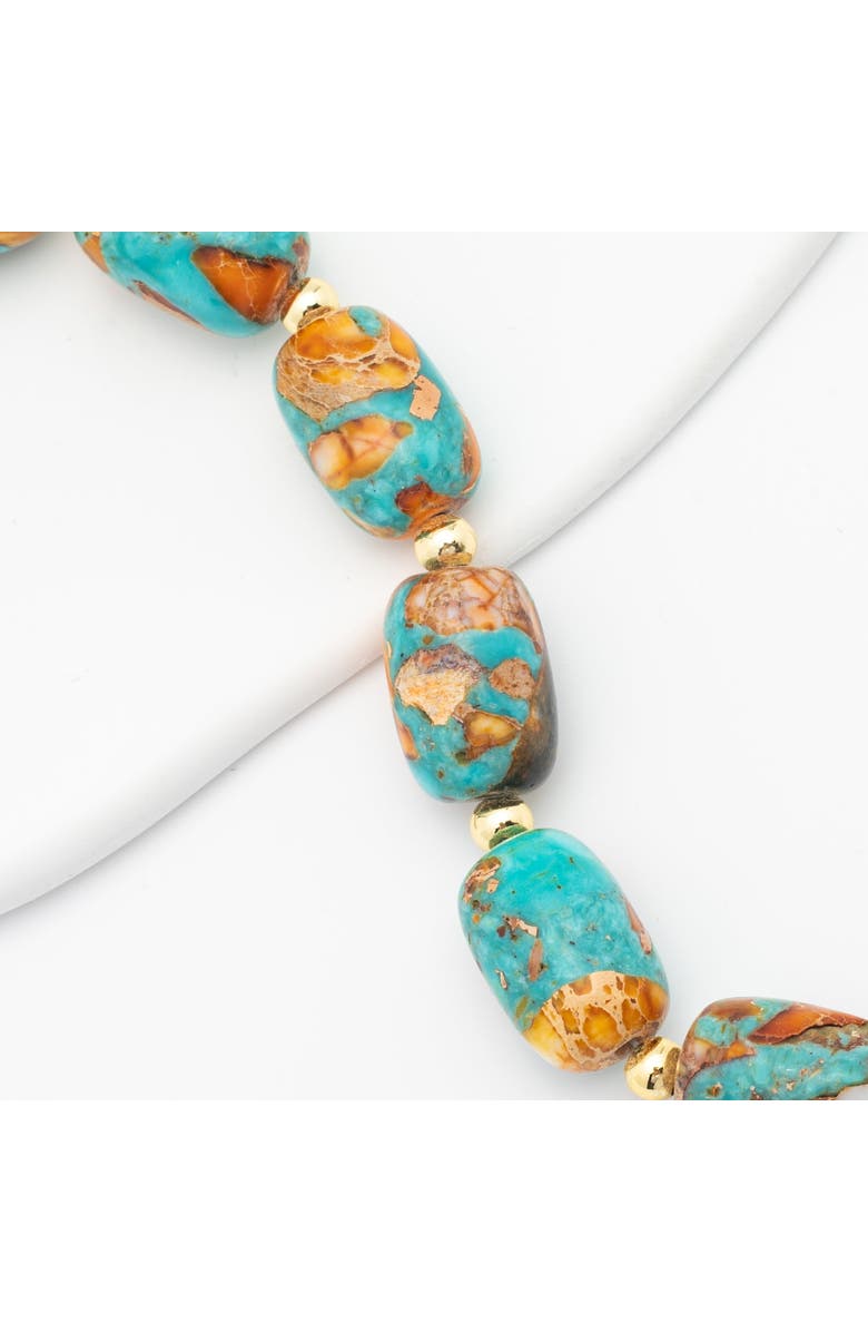 Starfish Project Sierra Bloom Turquoise Emperor Stone Beaded Phone Wrist Strap, Alternate, color, Turquoise