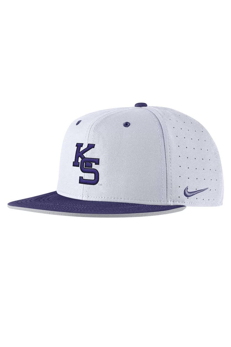 Men's Nike White Kansas State Wildcats 2025 On-Field True Performance Baseball Fitted Hat, Alternate, color, White