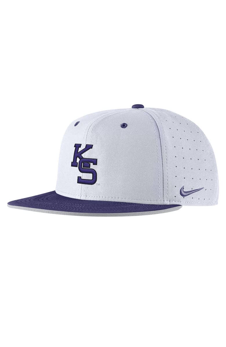 Nike Men's Nike White Kansas State Wildcats 2025 On-Field True Performance Baseball Fitted Hat, Alternate, color, White