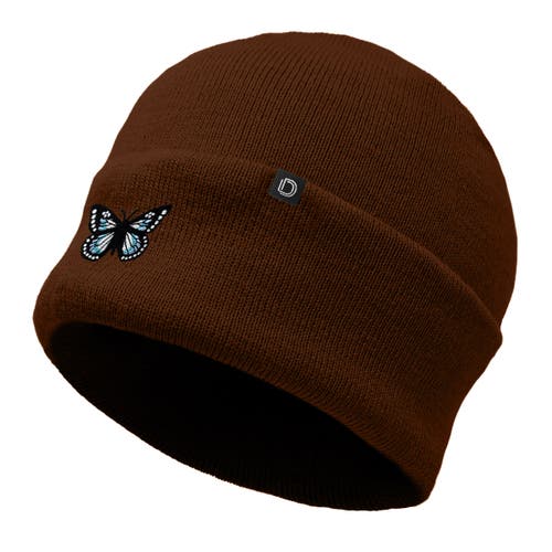 Dalix Butterfly Beanie In Brown