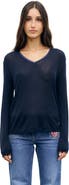 GERARD DAREL Belen Long Sleeve V-Neck T-Shirt