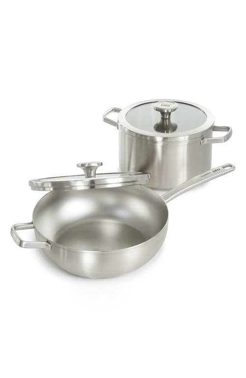 Berghoff Leo Graphite 4-piece Cookware Set In Silver
