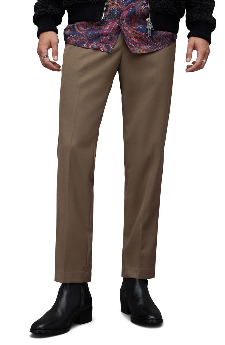 AllSaints Talia Wool Blend Trousers, Main, color, Khaki Green