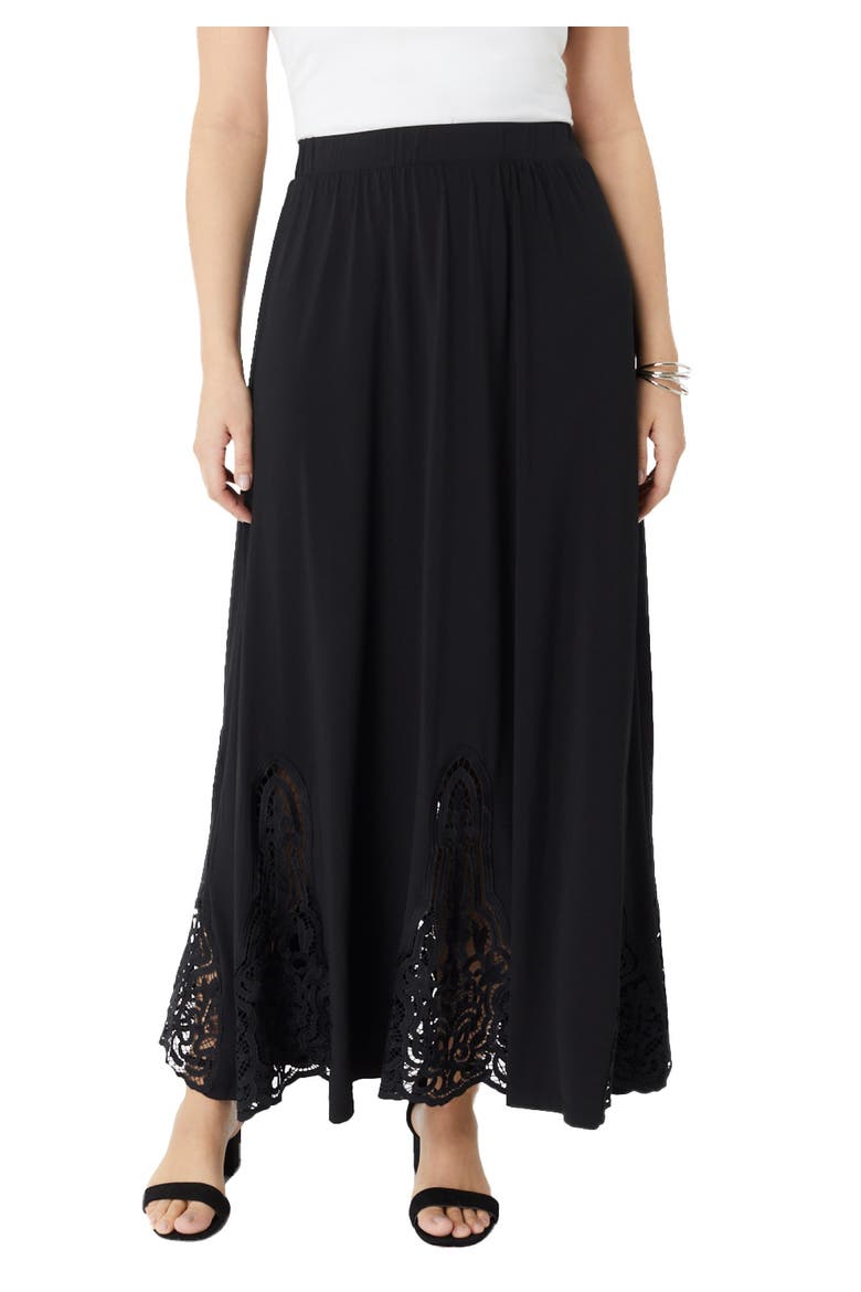 Ultrasmooth® Fabric Lace Maxi Skirt, Main, color, BLACK