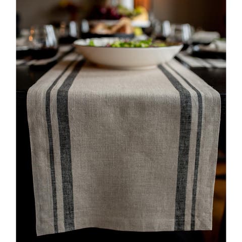 Linen Table Runner - French Stripe
