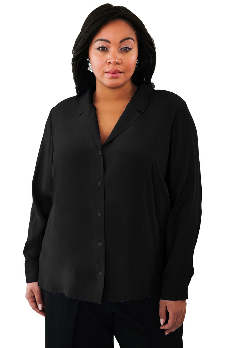 Marée Pour Toi Silk Button-Up Blouse, Alternate, color,