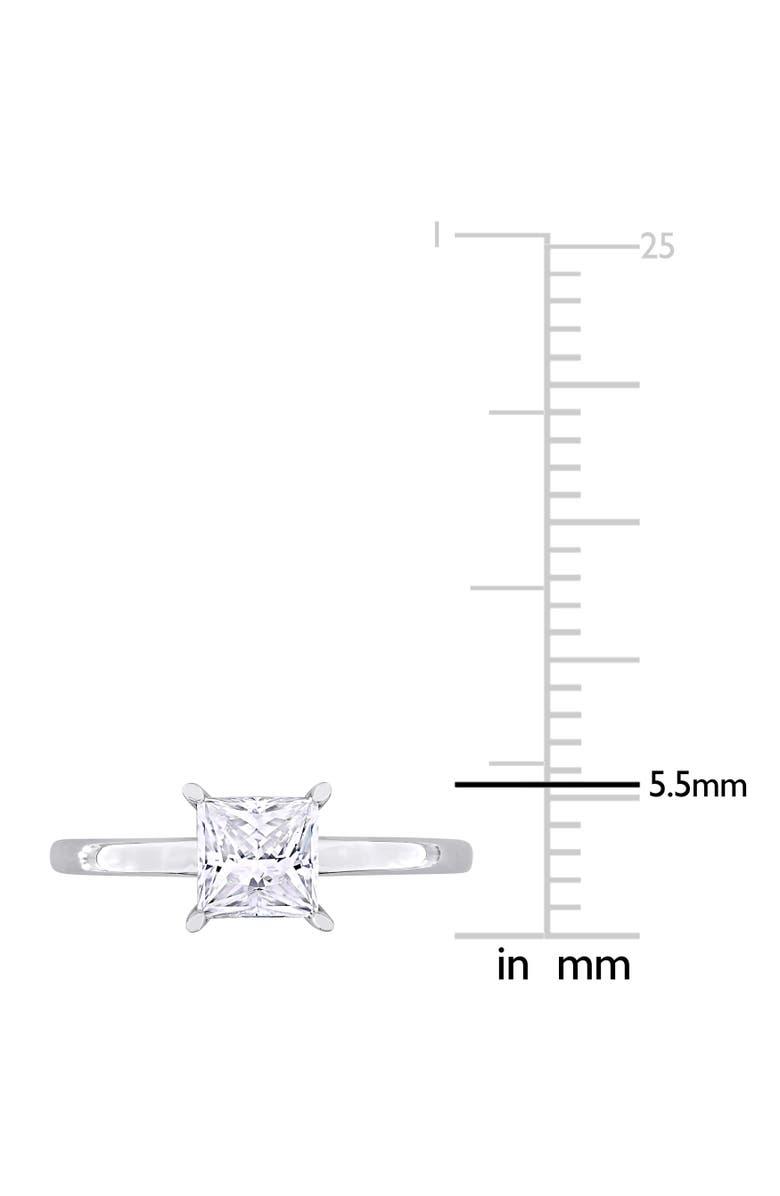 Julianna B. Moissanite Square Solitaire Ring, Alternate, color, Sterling Silver