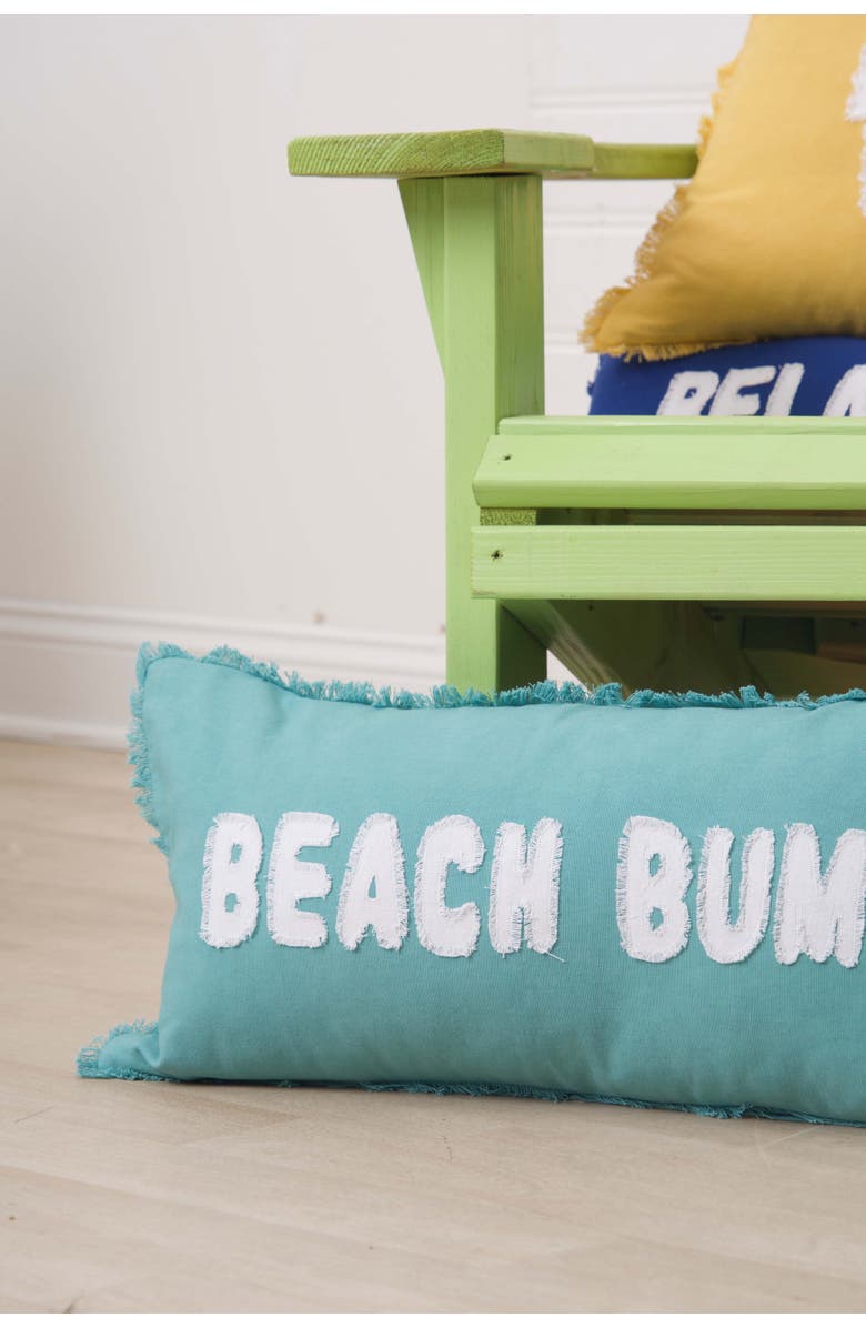 C&F Home Tufted Fringed Lumbar Throw Pillow, Alternate, color, White