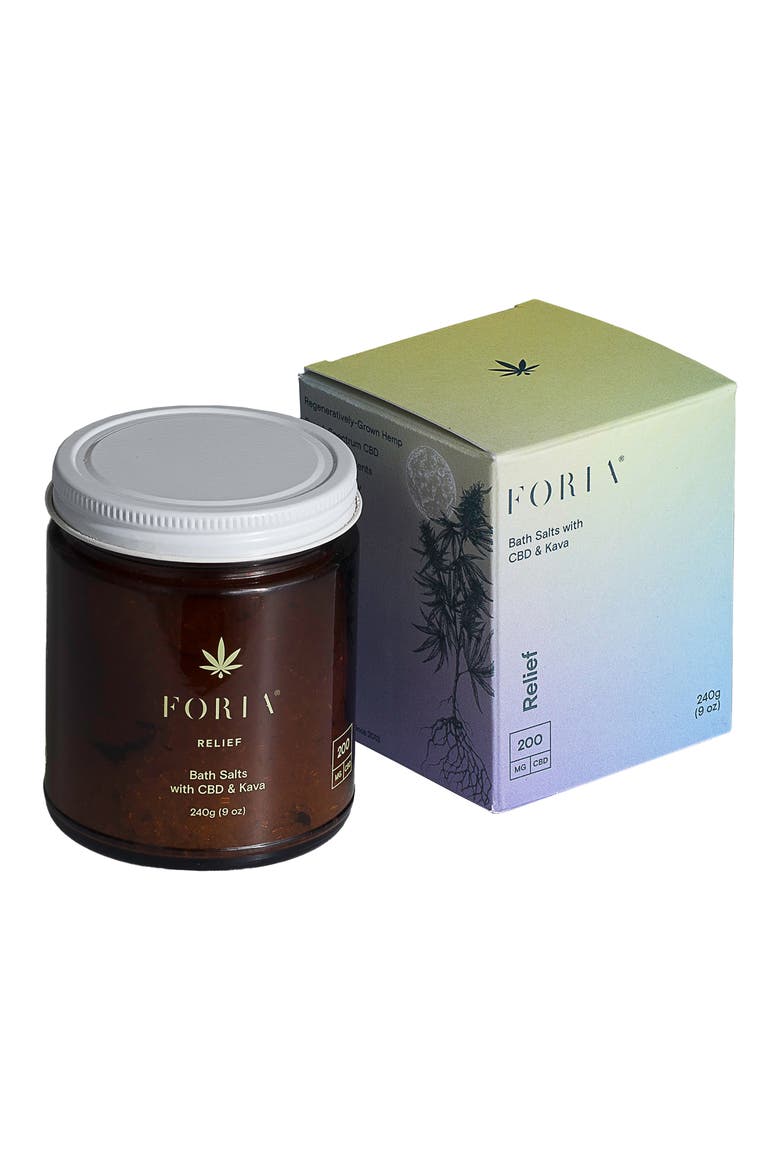 FORIA® Relief Bath Salts with CBD & Kava, Main, color, NO COLOR