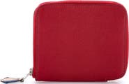 Pre-Owned Hermes Azap Zip Around Wallet Silk'in Epsom Compact