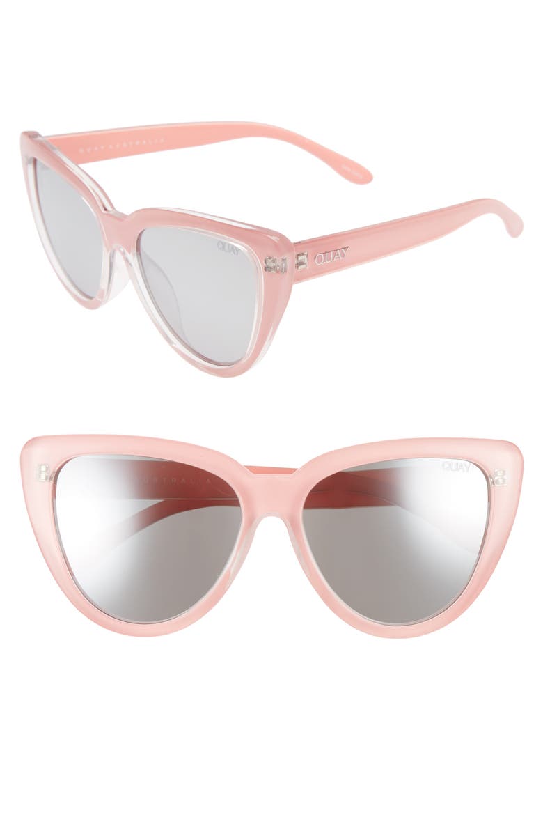 Australia Stray Cat 58mm Mirrored Cat Eye Sunglasses, Main, color, PEACH/ GRADUAL FLASH MIRROR