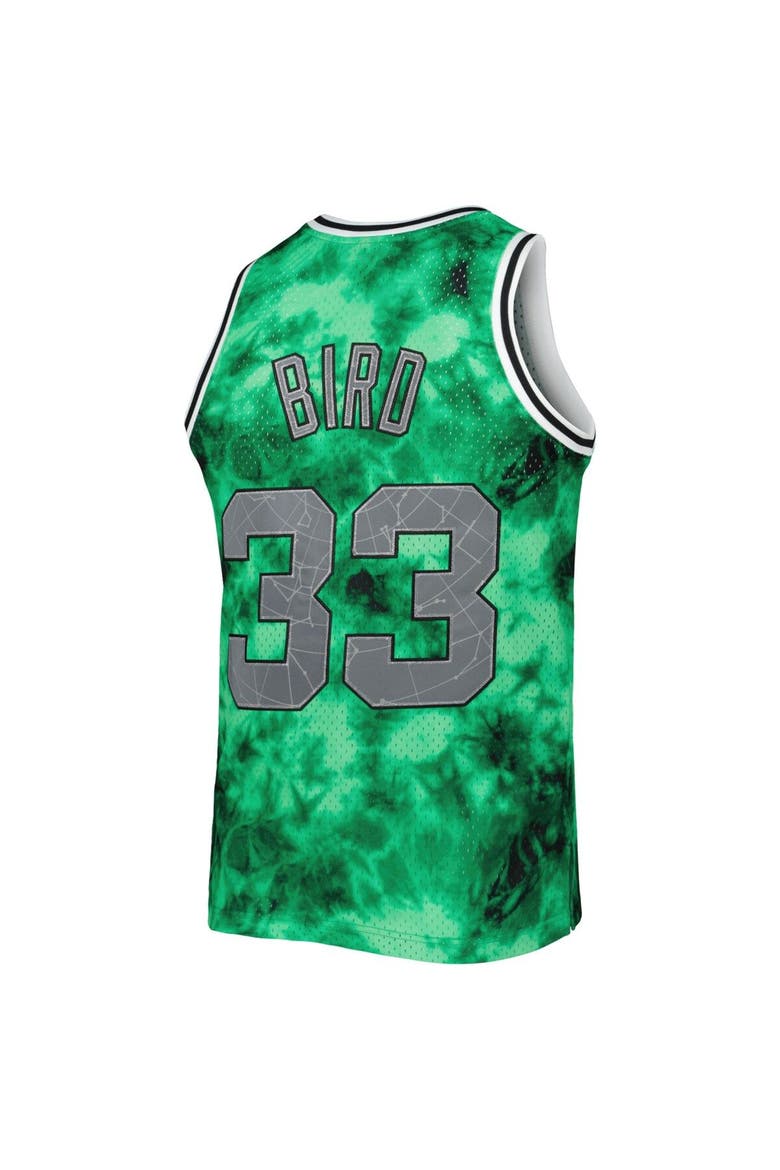 Men's Mitchell & Ness Larry Bird Kelly Green Boston Celtics 1985/86 Galaxy Swingman Jersey, Alternate, color, Kelly Green
