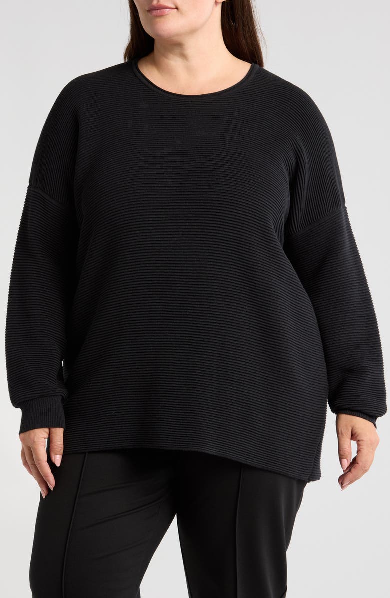 Eileen Fisher Ottoman Stitch Tunic Sweater, Main, color, 