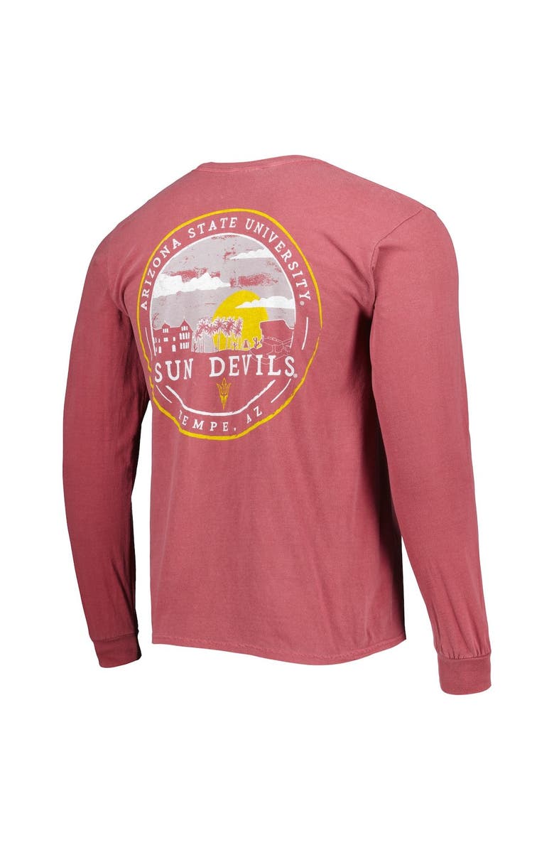 IMAGE ONE Men's Maroon Arizona State Sun Devils Circle Campus Scene Long Sleeve T-Shirt, Alternate, color, 