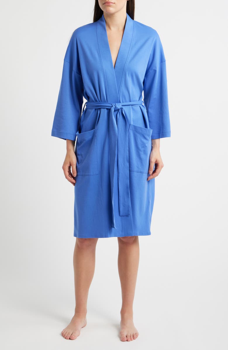 Eileen Fisher Organic Cotton Robe, Main, color, Blue Star