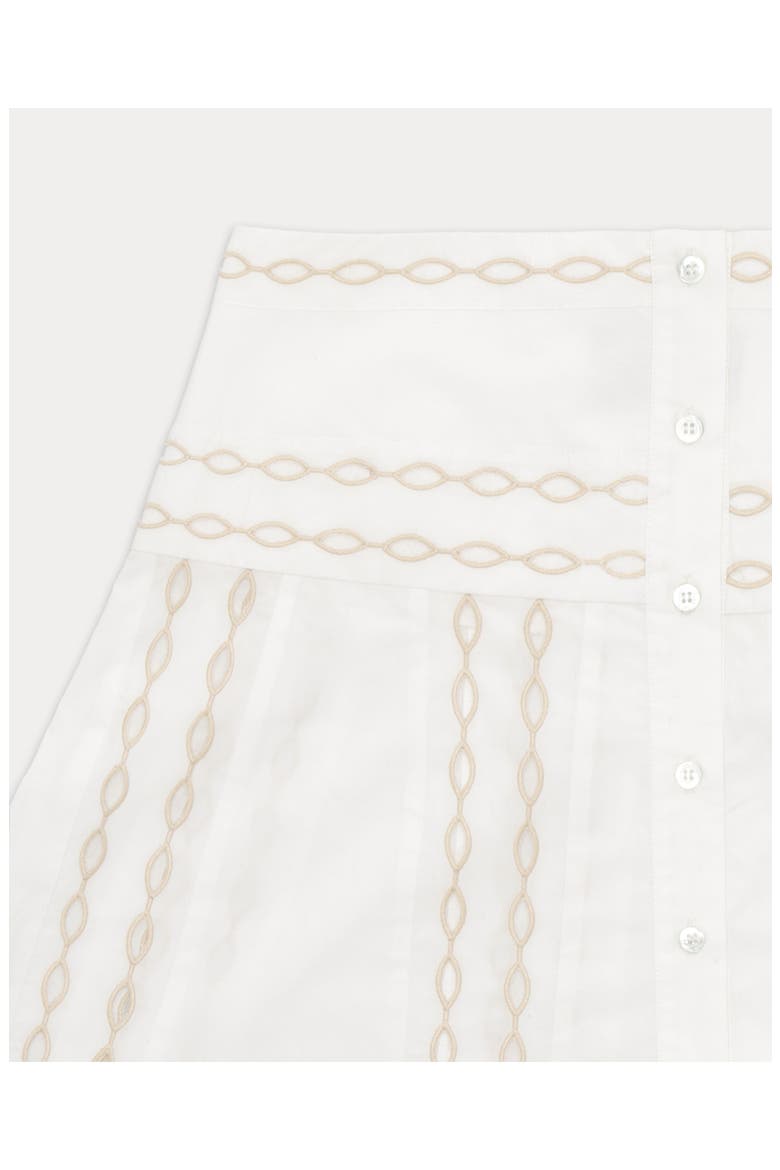 Alexane Embroidered Cotton Skirt, Alternate, color, White