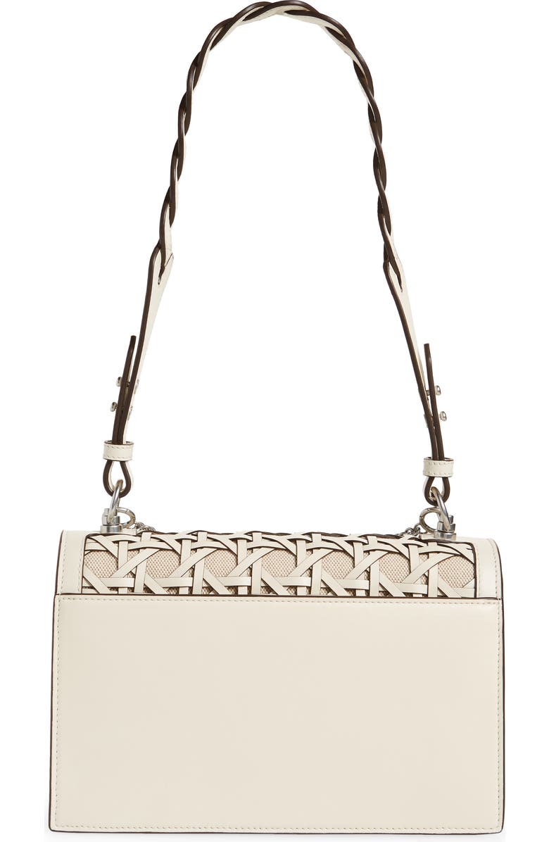 Tory Burch Miller Basket Weave Leather Shoulder Bag, Alternate, color,