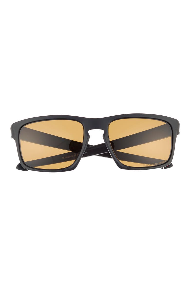 'Sliver® F' 57mm Polarized Sunglasses, Alternate, color, MATTE BLACK/ BRONZE