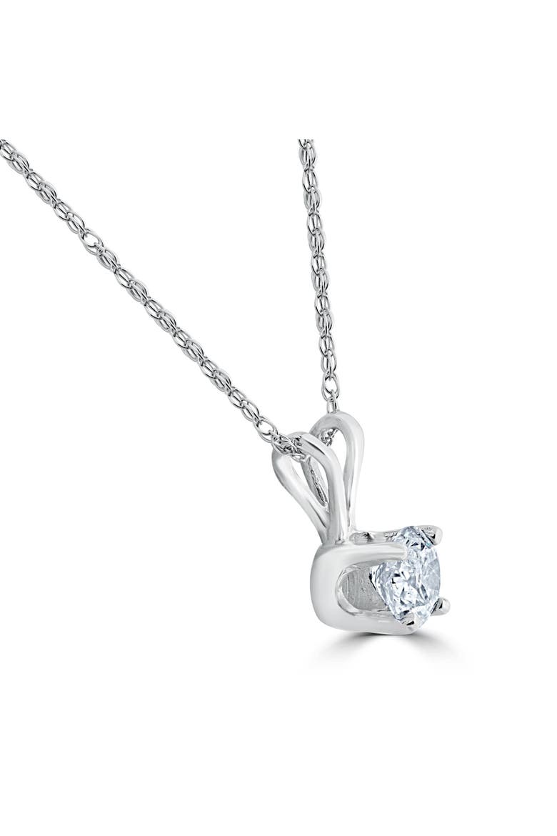 1/4 Carat Solitaire Lab Grown Diamond Pendant 14K Gold, Alternate, color, 14k White Gold