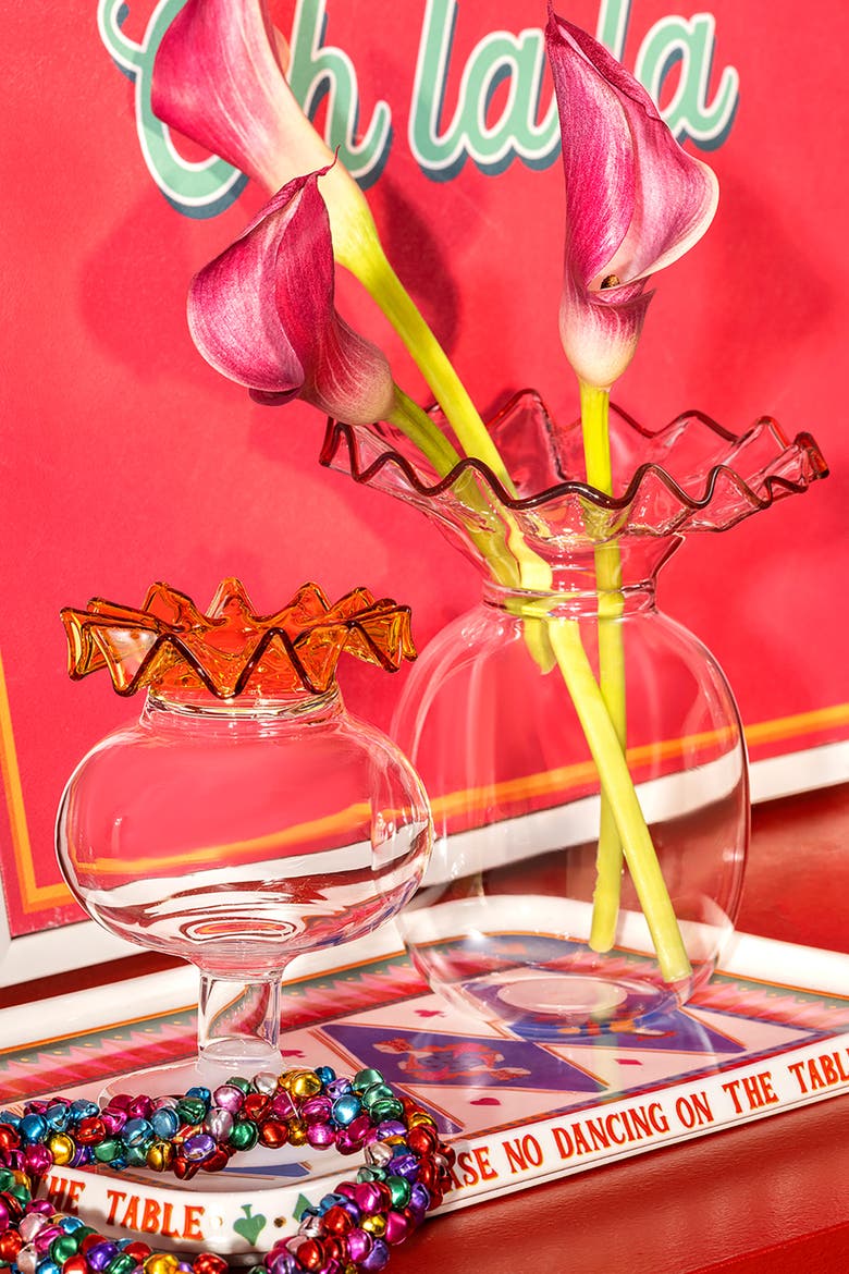 Nanjing  Borosilicate Glass Vase 2 Pcs Set, Alternate, color, White